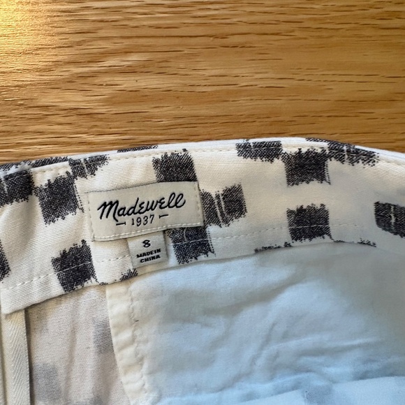 Madewell cotton patterned high rise back zip shorts - Picture 5 of 5